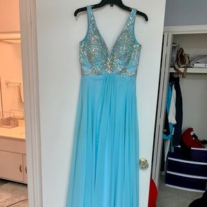 Tony Bowls Le Gala Sequin Mermaid Prom Dress 116531 White/Pink main image 1